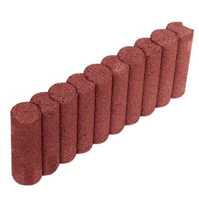 Bordure colonade droite rouge 50 x 20 cm, ép.6,5 cm