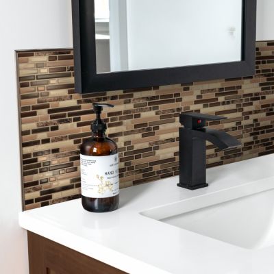 Bordure de Finition Adhésive pour Crédence de Cuisine et Salle de Bain x4 - Smart Edge Ambra  - 45,72 x 0,69cm