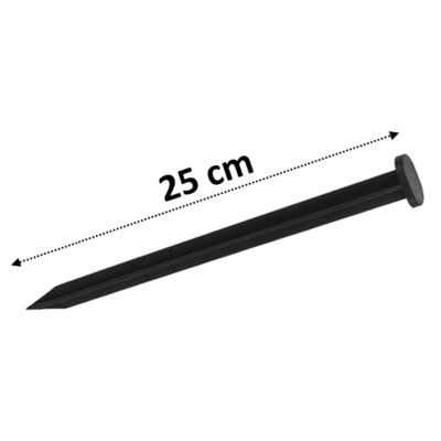 Bordure de jardin droite noire - 7,8 cm x 5 mètres avec 25 piquets d'ancrage GT Garden