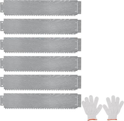 Bordure de Jardin Flexible en Métal Galvanisé avec Piquets, avec Bandes 110 X 22 CM,pour Pelouse, Jardin (Fond Denté)