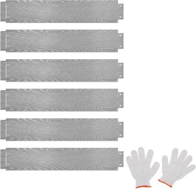 Bordure de Jardin Flexible en Métal Galvanisé avec Piquets, Enfoncer avec Bandes, pour Pelouse, Jardin (Fond Lisse)