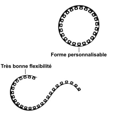 Bordure de jardin flexible noire - 3,8 cm x 10 mètres avec 20 piquets d'ancrage GT Garden