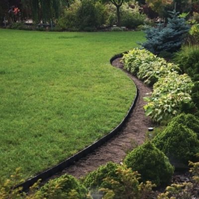 Bordure de jardin flexible noire - 3,8 cm x 10 mètres avec 20 piquets d'ancrage GT Garden