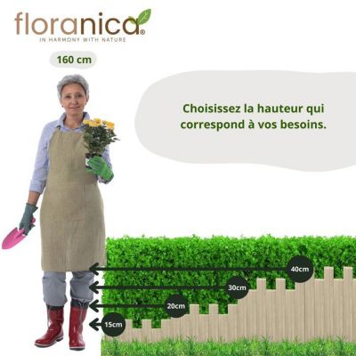 Bordure de jardin - Floranica - Non Traitée - Bois de pin - 200 cm x 30 cm - Esthétique crénelée