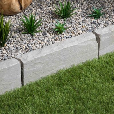 Bordure de jardin Grès Kandla Gris 50x20x8 cm (lot de 10 bordures soit 5 mètres) - RO'MA NATURE