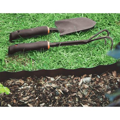 Bordure de jardin marron ONDULEE Longueur 9 mètres Hauteur 200mm