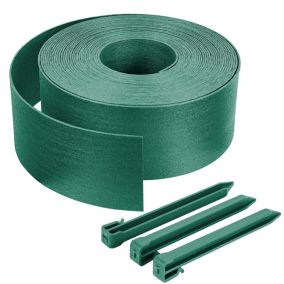 Bordure de jardin PE haute flexible 20M avec piquets vert VOUNOT