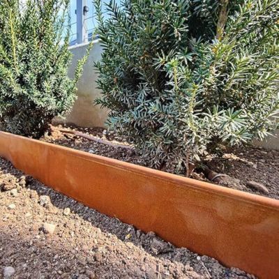 Bordure de pelouse en Acier Corten 10 m