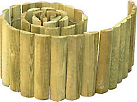 Bordure demi-rondin bois STELMET 150 x h.15 cm