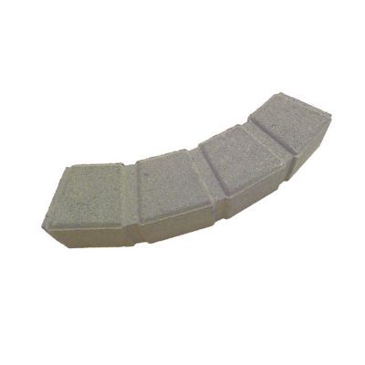 Bordure pavé courbe ton pierre ép.8cm