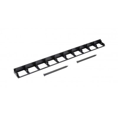 Bordurette de jardin PVC 100 x 8 x 4,5 cm en lot de 2 - Noir