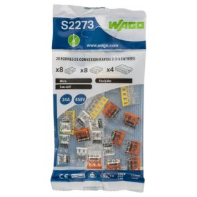 Borne de connexion Wago S221, assortiment 15 pièces