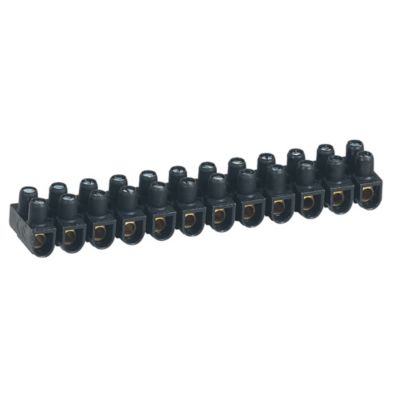 Borne de raccordement (domino) Legrand 0 984 31 coloris noir 12 plots de 6 mm² 41 A