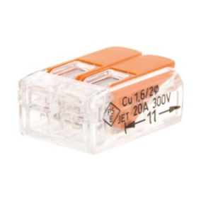 Borne de raccordement S221 2 conducteurs - leviers 4mm² - Wago