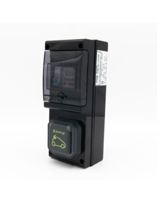 Borne De Recharge Avec Horloge équipée D'une Prise Green'up Complète Avec Protections
