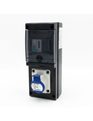 Borne De Recharge Avec Prise Europe 16a Complète Avec Protections Et Compteur