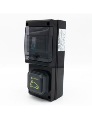 Borne De Recharge équipée D'une Prise Green'up Complète Avec Protections