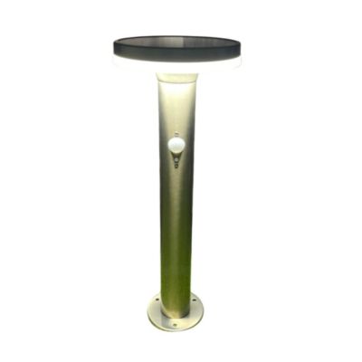 Borne extérieure solaire LIVING avec détecteur de mouvements 45cm Inox