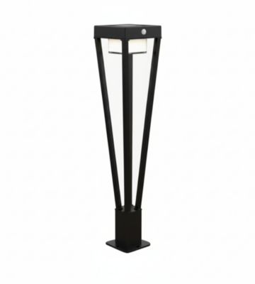 Borne extérieure solaire LUXOR avec détecteur de mouvements Noir