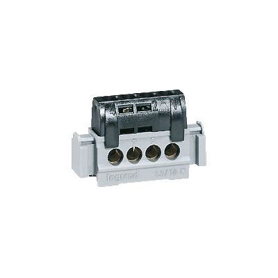 Bornier de phase Legrand 4 points noir