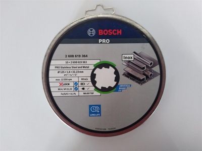 BOSCH 10 Disques tronconner X-Lock Metal/inox - BOSCH 10 Disques tronconner X-Lock Metal/inox - Diamètre 125 mm