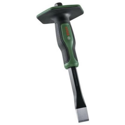 Bosch Burin plat pour pierre 22-250 mm (tranchant doublement trempé manche chrome-vanadium poignée Softgrip)
