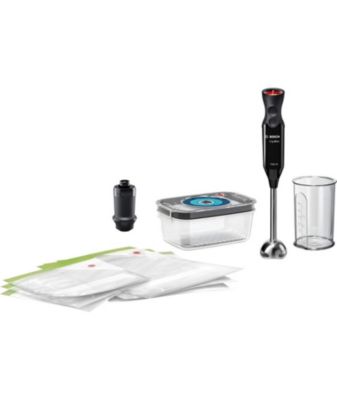 Mixeur Plongeant Bosch ErgoMixx MS61B6150 - 1000 W, 12 Vitesses + Turbo, Mini Hachoir 0,5 L, Acier Inoxydable