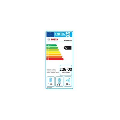BOSCH Réfrigérateur combiné 308 litres inox KGV36VLEAS