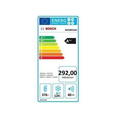 BOSCH Réfrigérateur combiné 70 cm 500 litres KGV58VLEAS