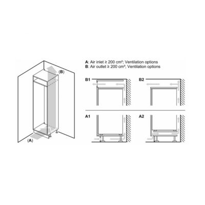 BOSCH Réfrigérateur combiné intégrable 2 portes 260 l No Frost - KIN865SE0