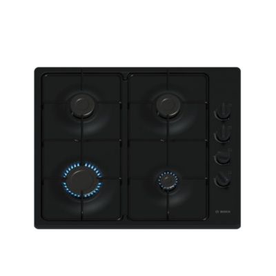 BOSCH Table de cuisson gaz 4 foyers noire - PBP6B6K80