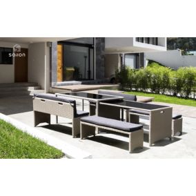 Boston Bench - Salon Lunch encastrable 6 pieces faible encombrement