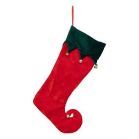 Botte de Lutin en Feutrine "Grelot" 42cm Rouge