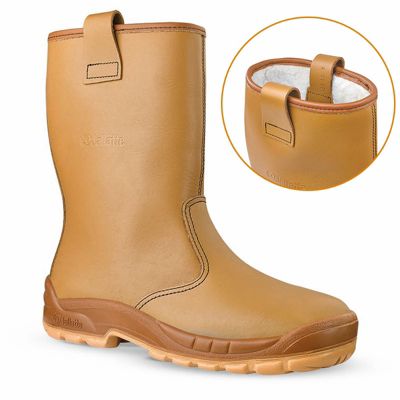 Botte de sécurité montante fourrée S3 CI SRC - cuir pleine fleur AP23, embout acier 200 J