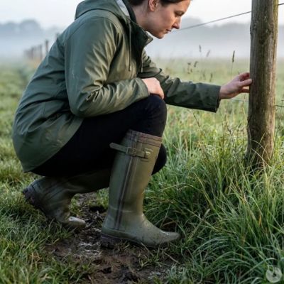 Bottes de chasse Alaska soufflet Zip caoutchouc kaki Pointure 42 ...
