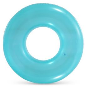 Bouée gonflable transparente Intex - Bleu