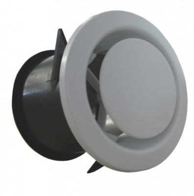 Bouche d'extraction et d'insufflation plastique rond réglable BER D100 P - UNELVENT - 853575