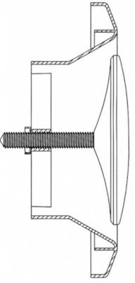 Bouche d'extraction et d'insufflation plastique rond réglable BER D100 P - UNELVENT - 853575