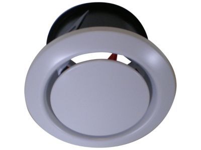 Bouche VMC sanitaire - manchette cloison - blanc - L. 100 mm Ø 80 mm