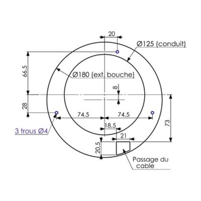 Bouche Hygroréglable - ALIZÉ vision WC - Anjos - 5/30 m3/h
