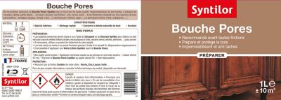 Bouche pores pour meubles et bois eries Syntilor 1 L