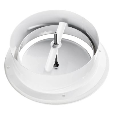 Bouche ventilation d'extraction métal blanc à cône réglable VMR BLAUBERG - Diamètre (mm) 125
