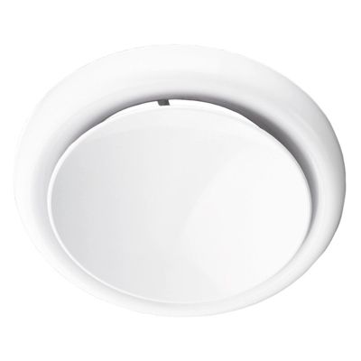 Bouche ventilation soufflage métal blanc à cône réglable VMBR BLAUBERG - Diamètre (mm) 125