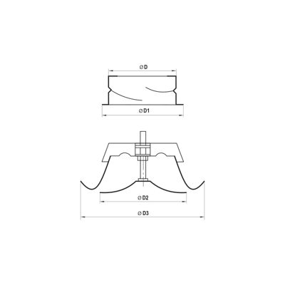 Bouche ventilation soufflage métal blanc à cône réglable VMBR BLAUBERG - Diamètre (mm) 125