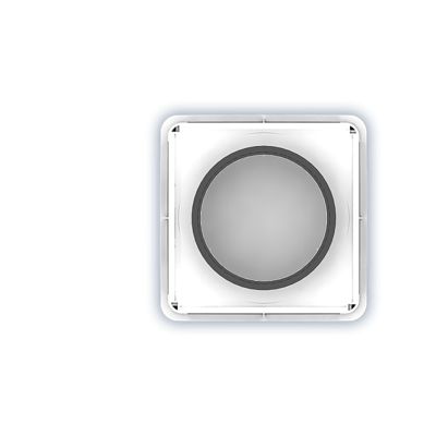 Bouche VMC design carrée coloris blanc AUREA (sans manchette) - Diamètre (mm) 80