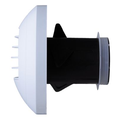 Bouche VMC hygroréglable ALIZE VISION TWVP WC 5 30 à piles avec manchette placo 80 mm