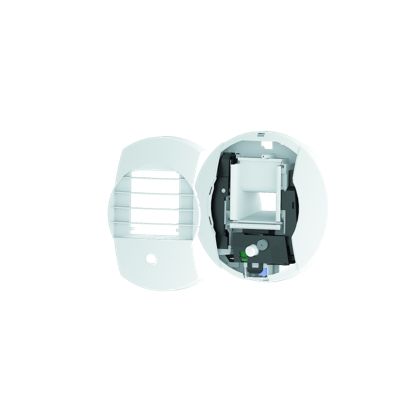 Bouche VMC hygroréglable ALIZE VISION TWVP WC 5 30 à piles avec manchette placo 80 mm