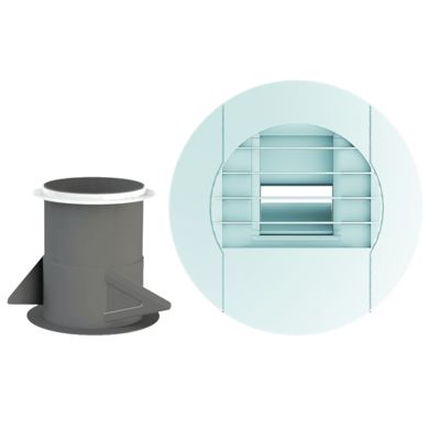 Bouche VMC hygroréglable salle de bain maison ALIZE HB + manch placo 80 mm - Alizé hygro HB01 5-40