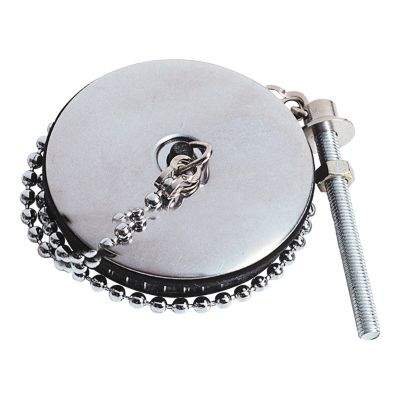 Bouchon Ø57 enjoliveur inox, chaînette - Wirquin