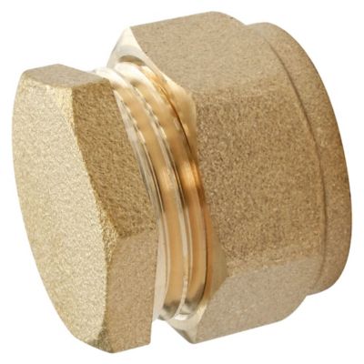 Bouchon bicône Somatherm for you en laiton à compression pour tube de cuivre Ø 14 mm